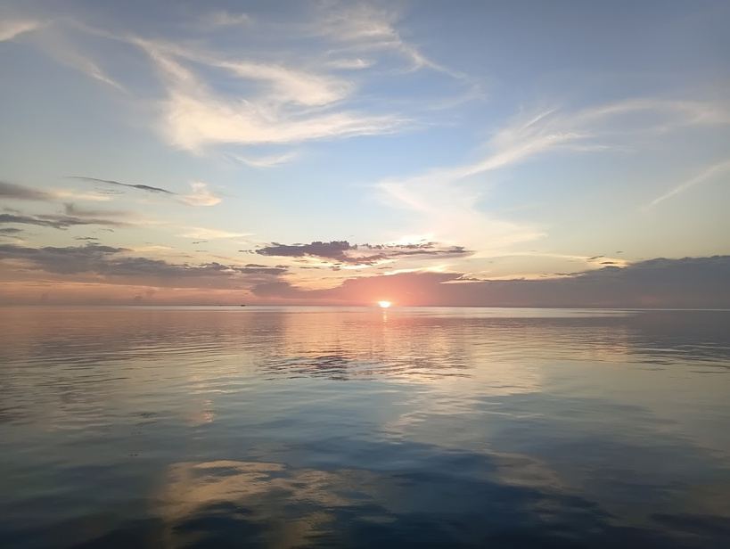 Coucher de soleil sur le lagon